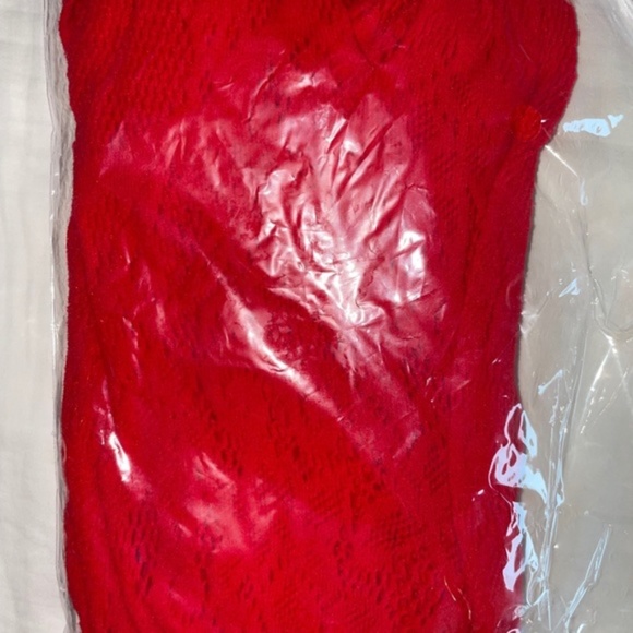 COPY - RED Christmas Fishnet Bodystocking. Crotchless Romper. Fits S to X… - Picture 3 of 5